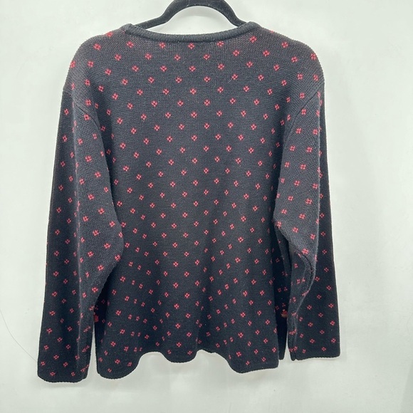 Y2K VINTAGE L CRYSTAL KOBE Embroidered woman gold button cottagecore 90'cardigan - Picture 2 of 12